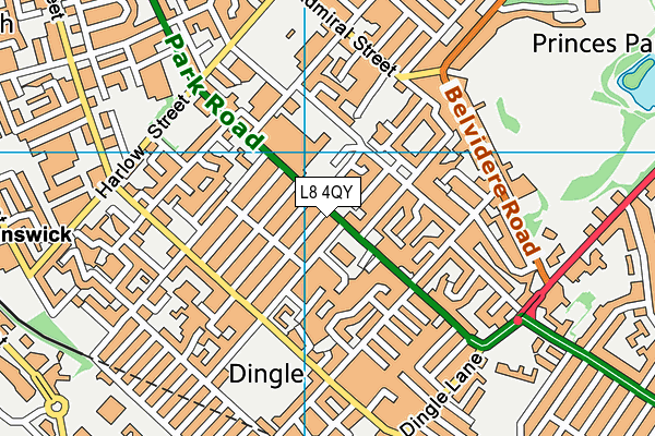 L8 4QY map - OS VectorMap District (Ordnance Survey) L8 4QY map - OS VectorMap District (Ordnance Survey)