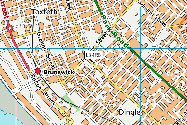 L8 4RB map - OS VectorMap District (Ordnance Survey) L8 4RB map - OS VectorMap District (Ordnance Survey)
