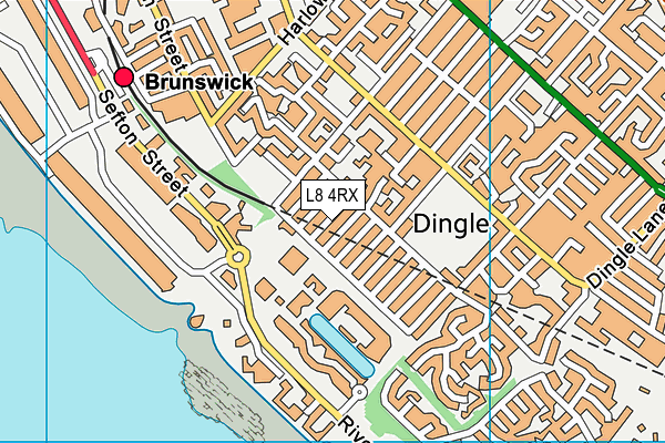 L8 4RX map - OS VectorMap District (Ordnance Survey) L8 4RX map - OS VectorMap District (Ordnance Survey)