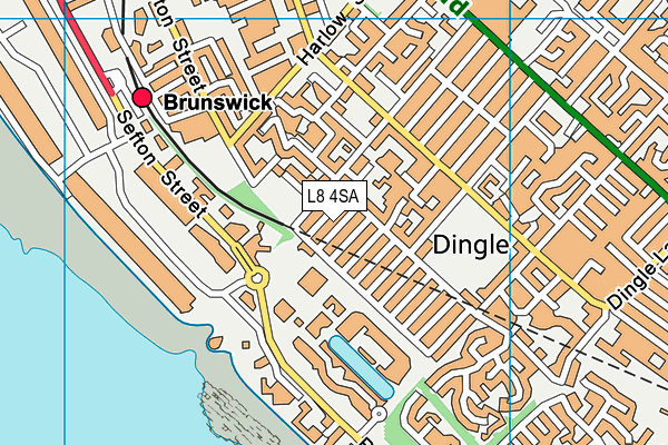 L8 4SA map - OS VectorMap District (Ordnance Survey) L8 4SA map - OS VectorMap District (Ordnance Survey)