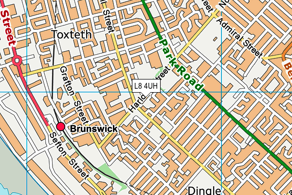 L8 4UH map - OS VectorMap District (Ordnance Survey) L8 4UH map - OS VectorMap District (Ordnance Survey)