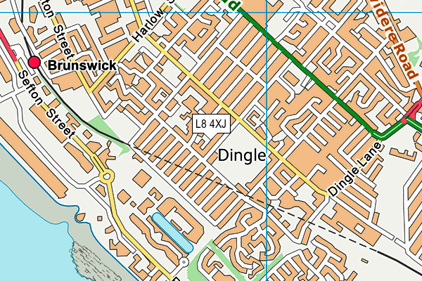 L8 4XJ map - OS VectorMap District (Ordnance Survey) L8 4XJ map - OS VectorMap District (Ordnance Survey)
