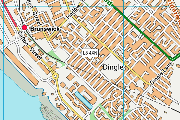 L8 4XN map - OS VectorMap District (Ordnance Survey) L8 4XN map - OS VectorMap District (Ordnance Survey)
