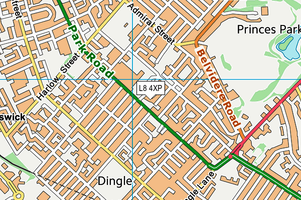 L8 4XP map - OS VectorMap District (Ordnance Survey) L8 4XP map - OS VectorMap District (Ordnance Survey)