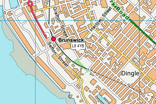 L8 4YB map - OS VectorMap District (Ordnance Survey) L8 4YB map - OS VectorMap District (Ordnance Survey)
