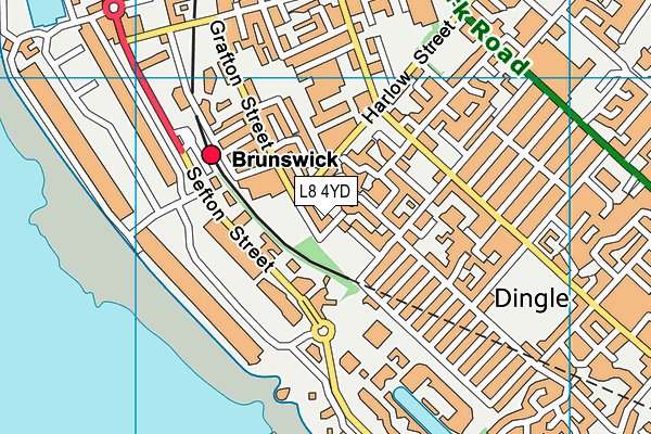 L8 4YD map - OS VectorMap District (Ordnance Survey) L8 4YD map - OS VectorMap District (Ordnance Survey)