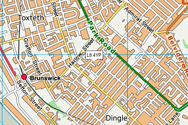 L8 4YP map - OS VectorMap District (Ordnance Survey) L8 4YP map - OS VectorMap District (Ordnance Survey)