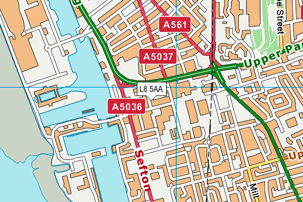 L8 5AA map - OS VectorMap District (Ordnance Survey) L8 5AA map - OS VectorMap District (Ordnance Survey)