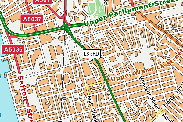 L8 5RD map - OS VectorMap District (Ordnance Survey) L8 5RD map - OS VectorMap District (Ordnance Survey)