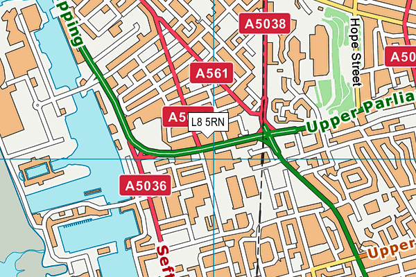 L8 5RN map - OS VectorMap District (Ordnance Survey) L8 5RN map - OS VectorMap District (Ordnance Survey)