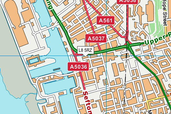 L8 5RZ map - OS VectorMap District (Ordnance Survey) L8 5RZ map - OS VectorMap District (Ordnance Survey)