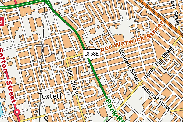 L8 5SE map - OS VectorMap District (Ordnance Survey) L8 5SE map - OS VectorMap District (Ordnance Survey)