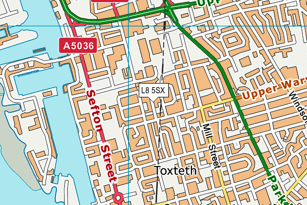 L8 5SX map - OS VectorMap District (Ordnance Survey) L8 5SX map - OS VectorMap District (Ordnance Survey)