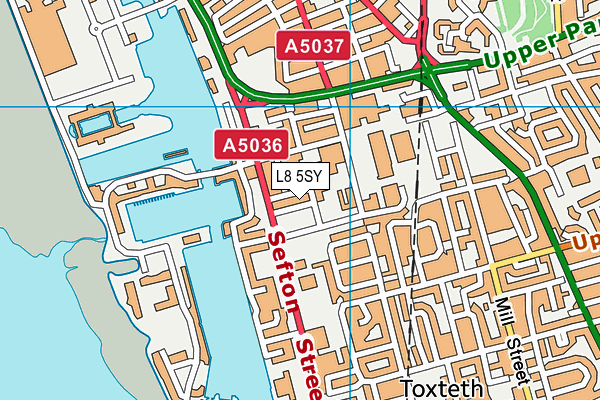 L8 5SY map - OS VectorMap District (Ordnance Survey) L8 5SY map - OS VectorMap District (Ordnance Survey)