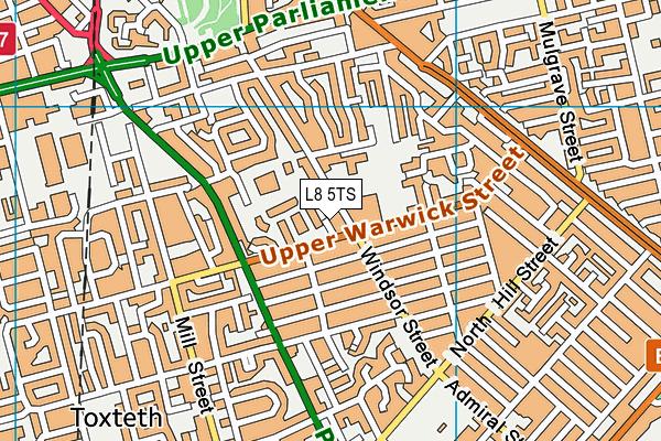 L8 5TS map - OS VectorMap District (Ordnance Survey) L8 5TS map - OS VectorMap District (Ordnance Survey)