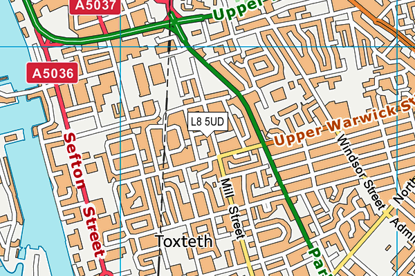 L8 5UD map - OS VectorMap District (Ordnance Survey) L8 5UD map - OS VectorMap District (Ordnance Survey)