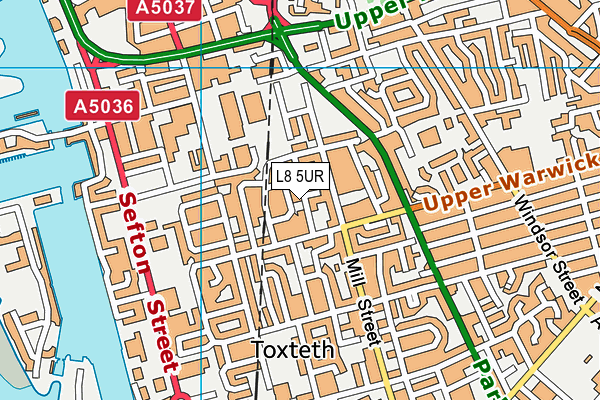 L8 5UR map - OS VectorMap District (Ordnance Survey)