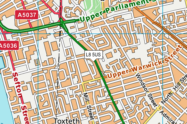 L8 5US map - OS VectorMap District (Ordnance Survey) L8 5US map - OS VectorMap District (Ordnance Survey)