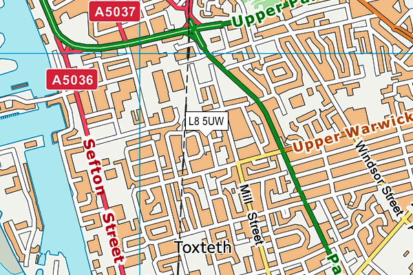 L8 5UW map - OS VectorMap District (Ordnance Survey) L8 5UW map - OS VectorMap District (Ordnance Survey)