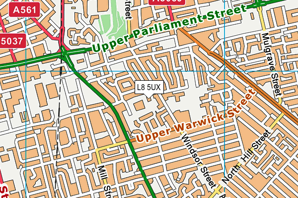 L8 5UX map - OS VectorMap District (Ordnance Survey) L8 5UX map - OS VectorMap District (Ordnance Survey)