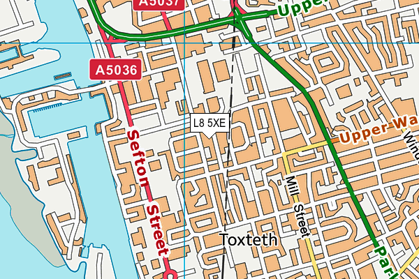 L8 5XE map - OS VectorMap District (Ordnance Survey) L8 5XE map - OS VectorMap District (Ordnance Survey)