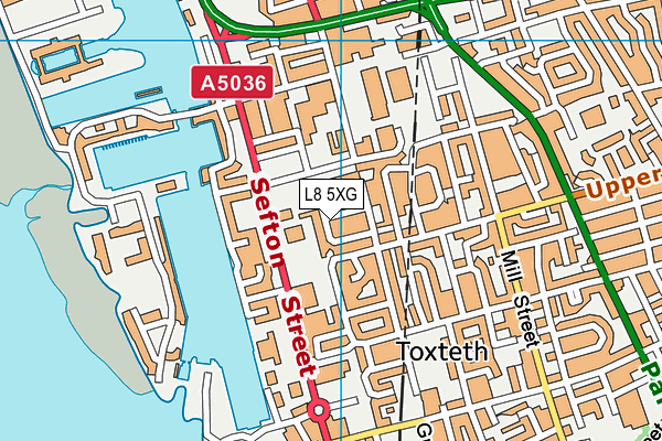 L8 5XG map - OS VectorMap District (Ordnance Survey) L8 5XG map - OS VectorMap District (Ordnance Survey)
