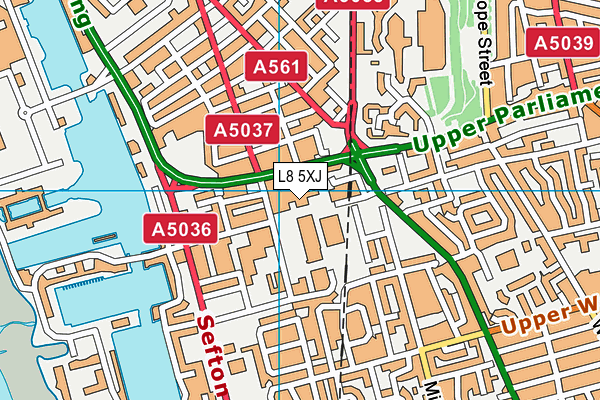L8 5XJ map - OS VectorMap District (Ordnance Survey) L8 5XJ map - OS VectorMap District (Ordnance Survey)