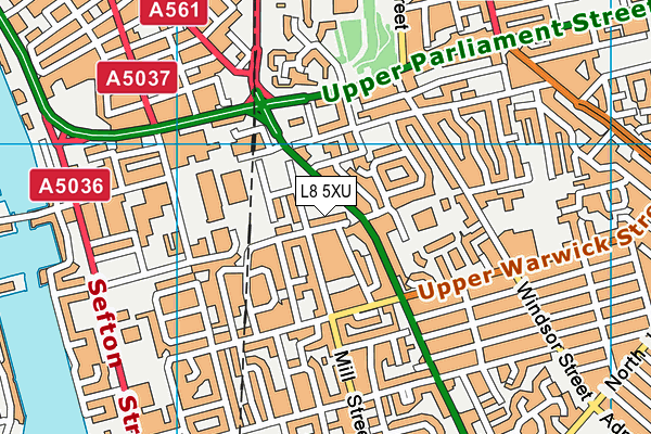 L8 5XU map - OS VectorMap District (Ordnance Survey) L8 5XU map - OS VectorMap District (Ordnance Survey)