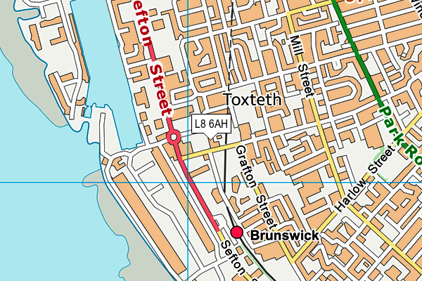 L8 6AH map - OS VectorMap District (Ordnance Survey) L8 6AH map - OS VectorMap District (Ordnance Survey)