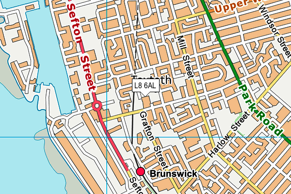 L8 6AL map - OS VectorMap District (Ordnance Survey) L8 6AL map - OS VectorMap District (Ordnance Survey)