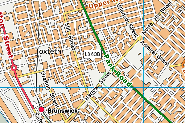 L8 6QB map - OS VectorMap District (Ordnance Survey) L8 6QB map - OS VectorMap District (Ordnance Survey)