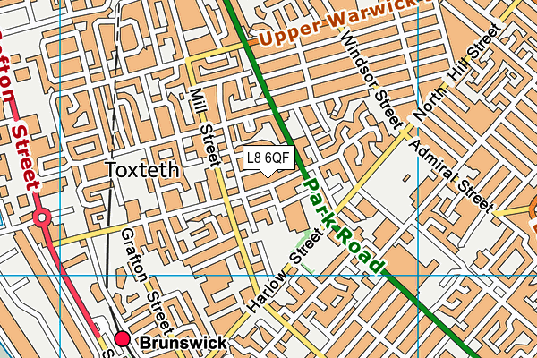 L8 6QF map - OS VectorMap District (Ordnance Survey) L8 6QF map - OS VectorMap District (Ordnance Survey)