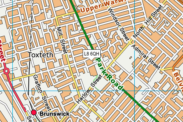 L8 6QH map - OS VectorMap District (Ordnance Survey) L8 6QH map - OS VectorMap District (Ordnance Survey)
