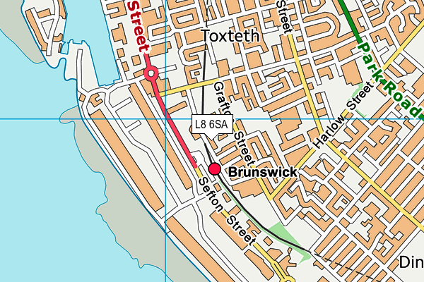 L8 6SA map - OS VectorMap District (Ordnance Survey) L8 6SA map - OS VectorMap District (Ordnance Survey)