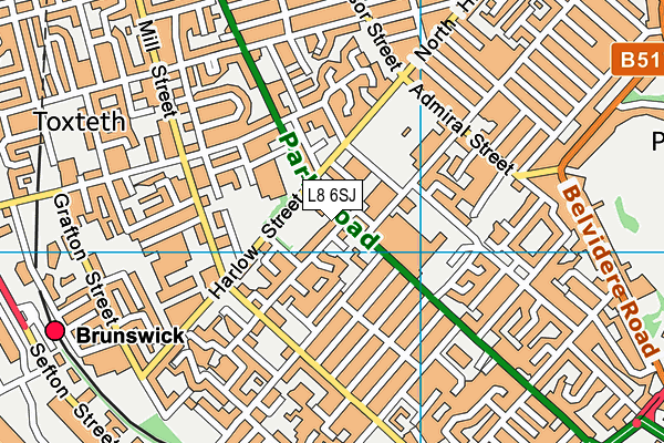L8 6SJ map - OS VectorMap District (Ordnance Survey) L8 6SJ map - OS VectorMap District (Ordnance Survey)