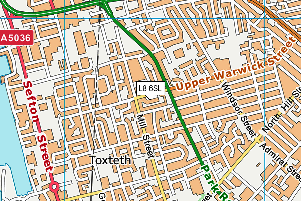 L8 6SL map - OS VectorMap District (Ordnance Survey) L8 6SL map - OS VectorMap District (Ordnance Survey)