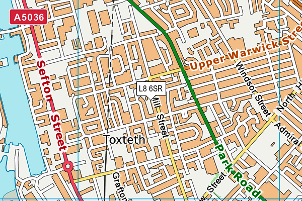 L8 6SR map - OS VectorMap District (Ordnance Survey) L8 6SR map - OS VectorMap District (Ordnance Survey)