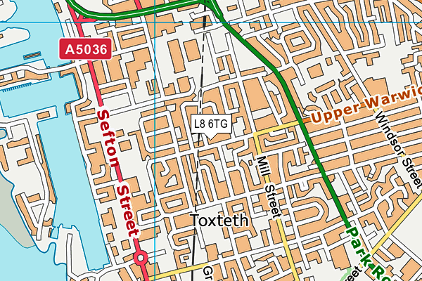 L8 6TG map - OS VectorMap District (Ordnance Survey) L8 6TG map - OS VectorMap District (Ordnance Survey)
