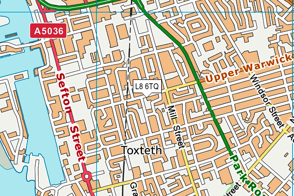 L8 6TQ map - OS VectorMap District (Ordnance Survey) L8 6TQ map - OS VectorMap District (Ordnance Survey)