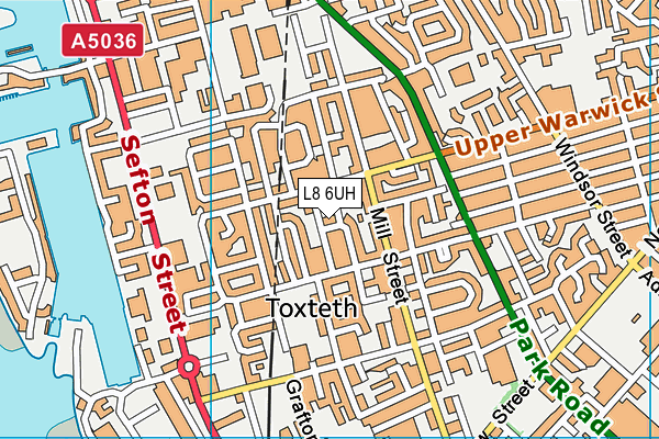 L8 6UH map - OS VectorMap District (Ordnance Survey) L8 6UH map - OS VectorMap District (Ordnance Survey)