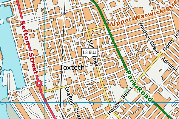L8 6UJ map - OS VectorMap District (Ordnance Survey) L8 6UJ map - OS VectorMap District (Ordnance Survey)
