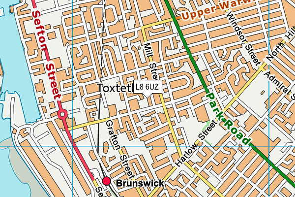 L8 6UZ map - OS VectorMap District (Ordnance Survey) L8 6UZ map - OS VectorMap District (Ordnance Survey)