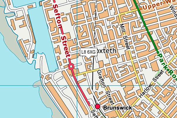 L8 6XG map - OS VectorMap District (Ordnance Survey)