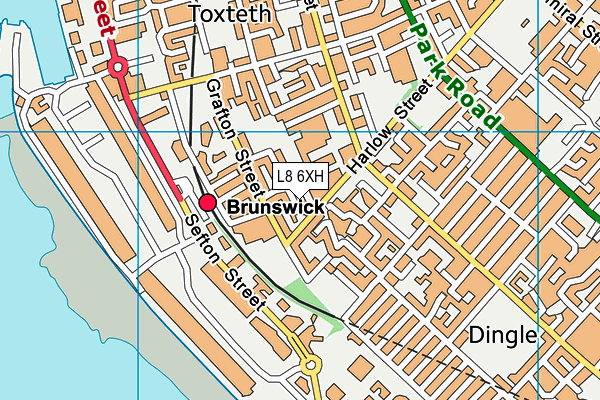 L8 6XH map - OS VectorMap District (Ordnance Survey) L8 6XH map - OS VectorMap District (Ordnance Survey)