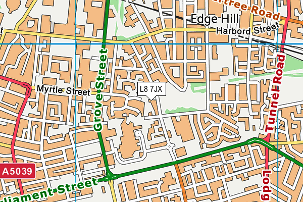 L8 7JX map - OS VectorMap District (Ordnance Survey) L8 7JX map - OS VectorMap District (Ordnance Survey)