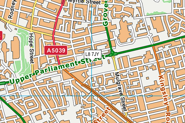 L8 7JY map - OS VectorMap District (Ordnance Survey) L8 7JY map - OS VectorMap District (Ordnance Survey)