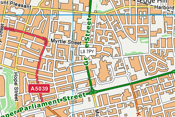 L8 7PY map - OS VectorMap District (Ordnance Survey) L8 7PY map - OS VectorMap District (Ordnance Survey)