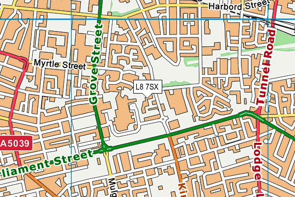 L8 7SX map - OS VectorMap District (Ordnance Survey) L8 7SX map - OS VectorMap District (Ordnance Survey)