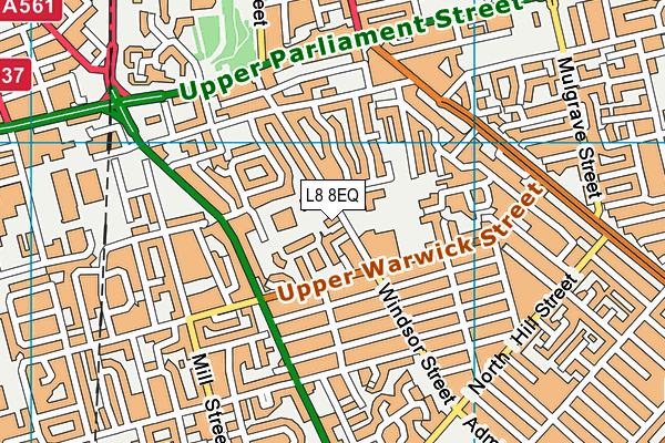 L8 8EQ map - OS VectorMap District (Ordnance Survey) L8 8EQ map - OS VectorMap District (Ordnance Survey)