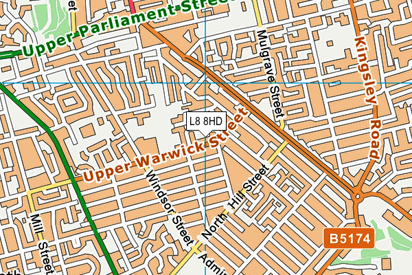 L8 8HD map - OS VectorMap District (Ordnance Survey) L8 8HD map - OS VectorMap District (Ordnance Survey)